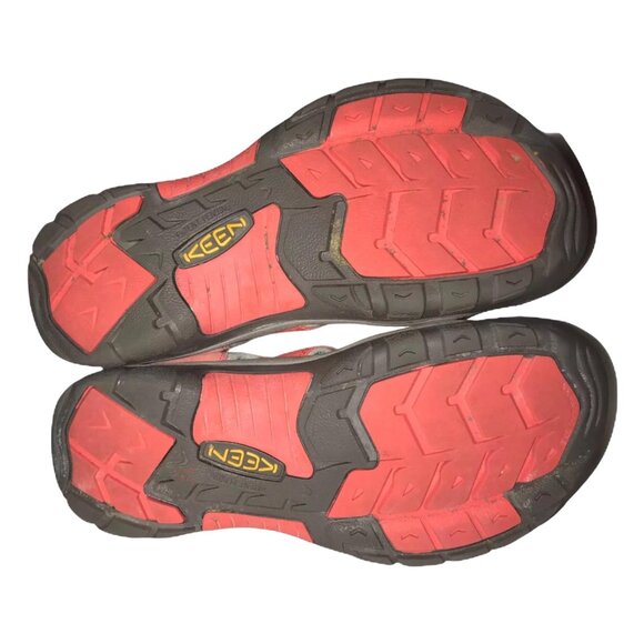 Keen Pink Leather Sandals Mens 6 Canvas Hiking Camping Outdoor Water Shoes